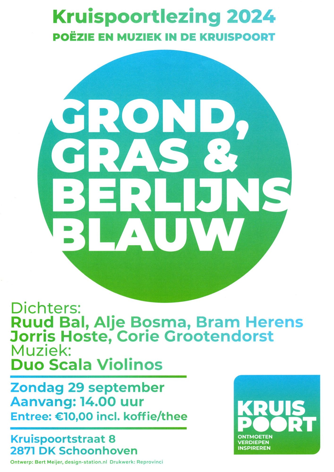 Dichtersmiddag Grond Gras & Berlijns Blauw